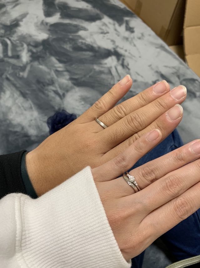 重ね付け出来る指輪にしました