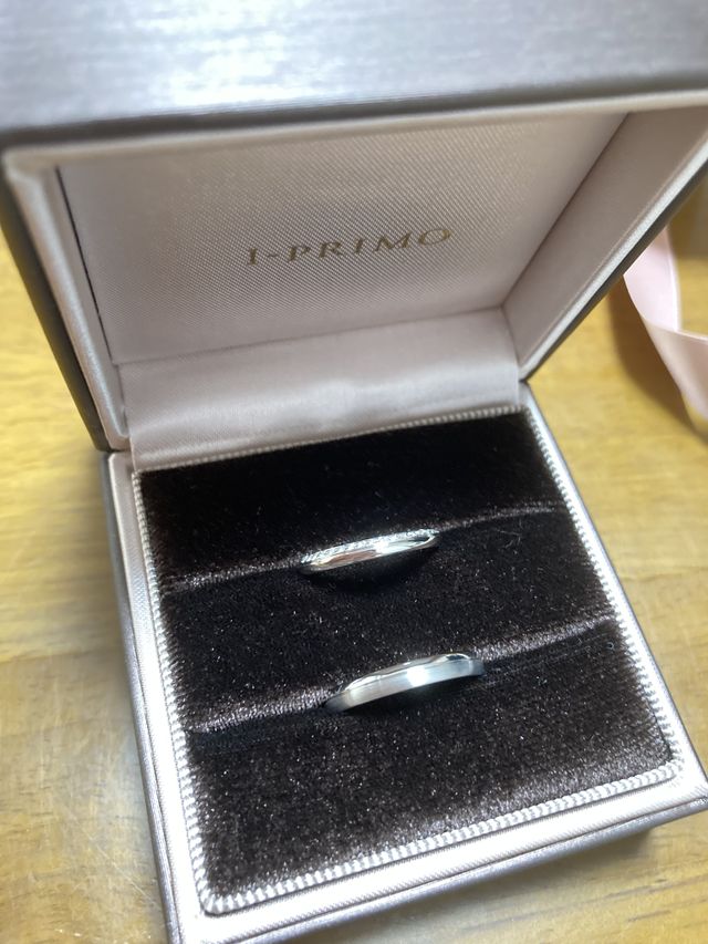 指輪が届いた時の写真です！