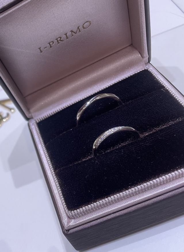 指輪到着時に撮影しました