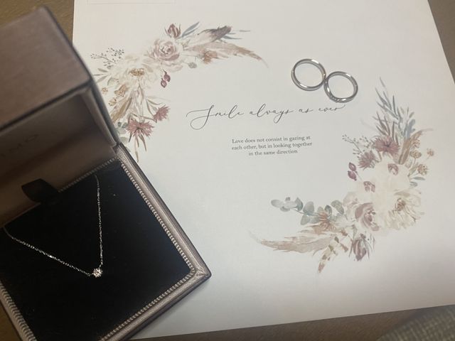 同時購入で割引があったので婚約記念品のネックレスも購入。