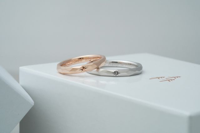 2人で作った指輪を完成画像としていただきました。