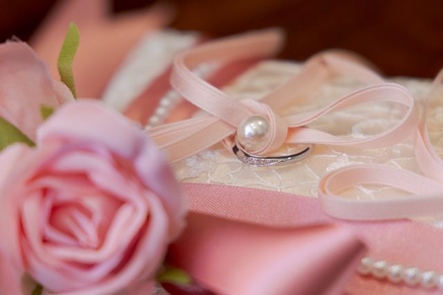 リングピローの上