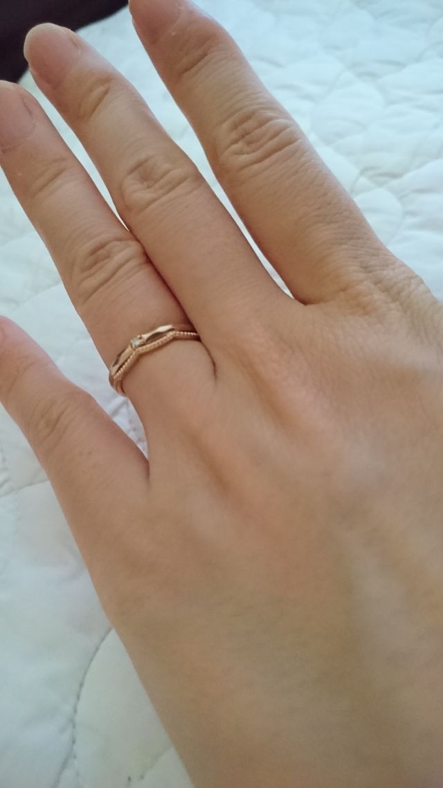ファッションリングを重ね付けして使っています(^^♪
