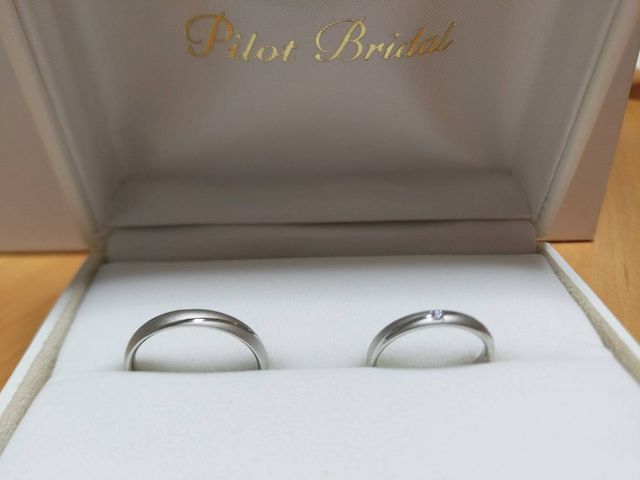 結婚指輪の記念撮影