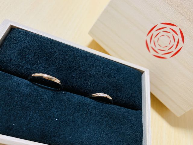 「風結」のピンクゴールドの指輪