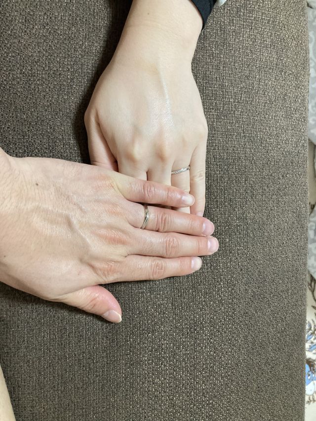 私と妻の指輪です