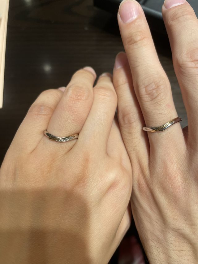 私はダイヤの数を増やして、新郎側はカーブを緩やかにしました