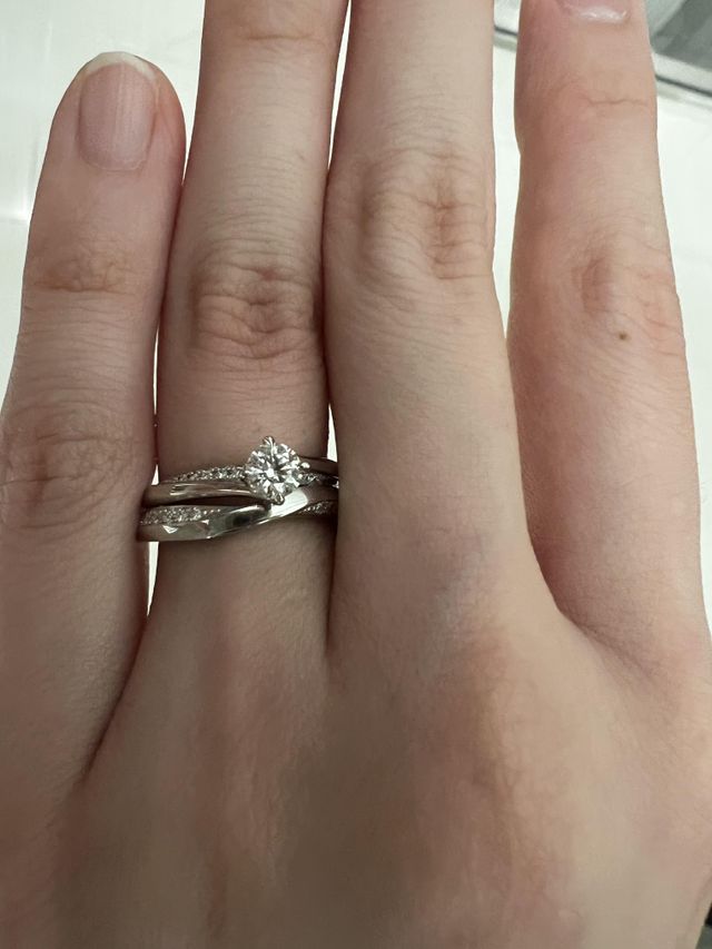 婚約指輪との相性を確認しました