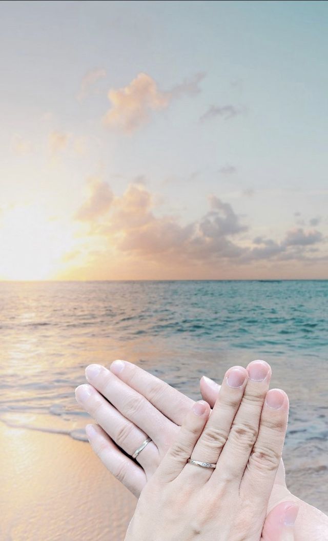 2人の思い出の場所で写真を記念に撮りました。