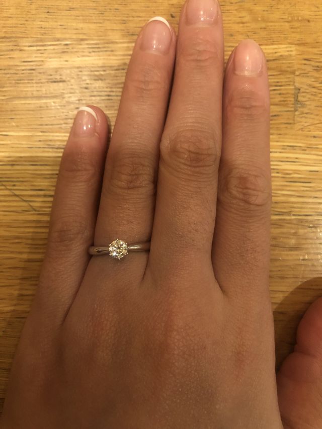 元々のダイヤモンドの大きさよりも大きく見えると感じました。