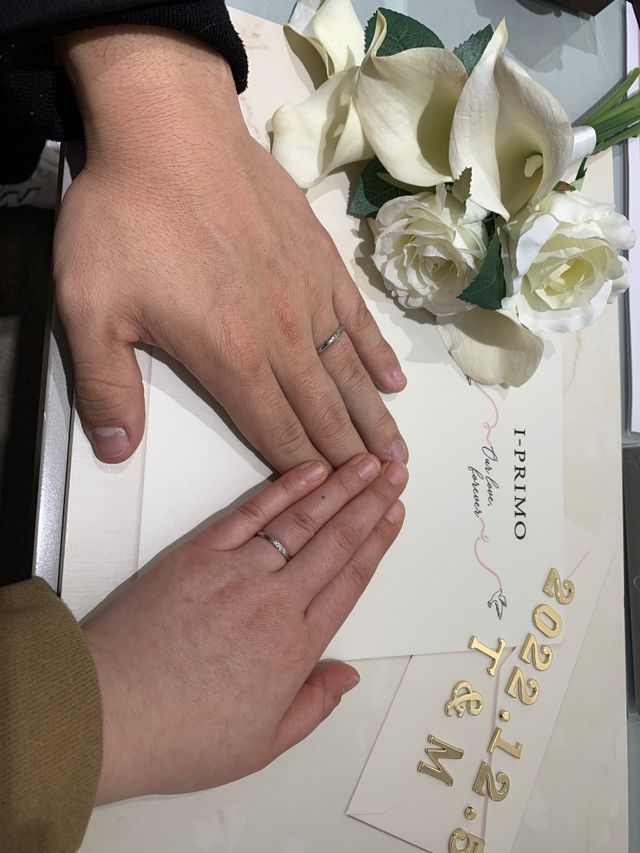 彼と着用して撮ってみました。