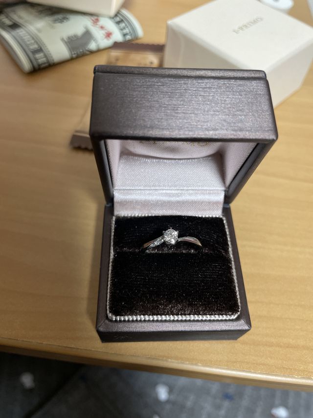 指輪を大切にしまってあります！