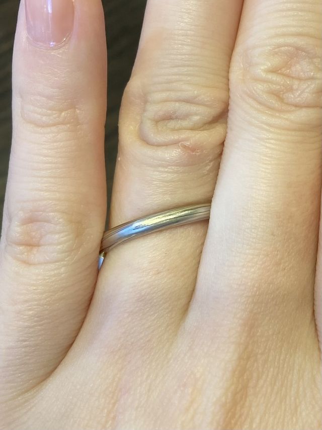 木目金のリングもとても綺麗で、迷いました。