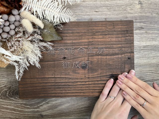 クロス加工とダイヤ埋め込みを依頼中ですが一旦指輪完成時に撮影