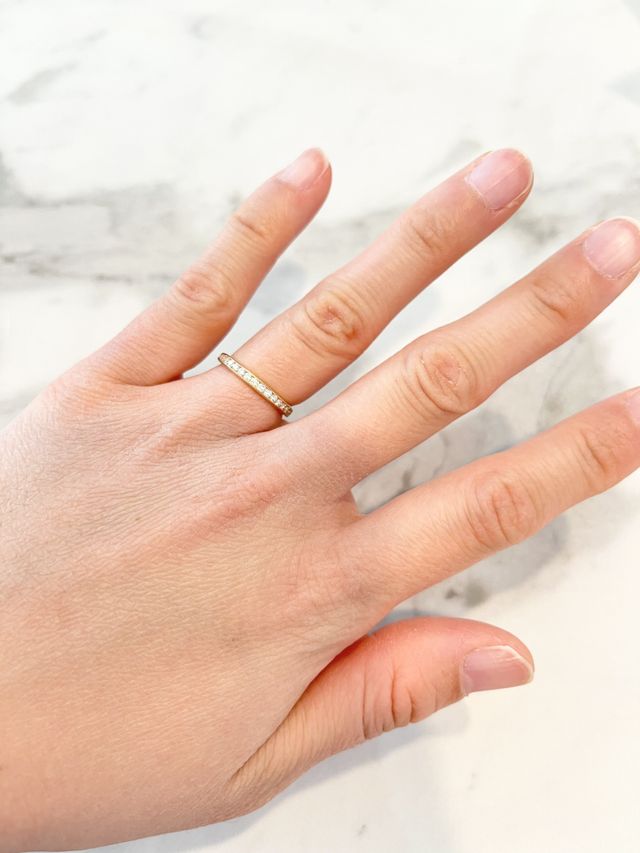 着用時手の甲から見た写真です。