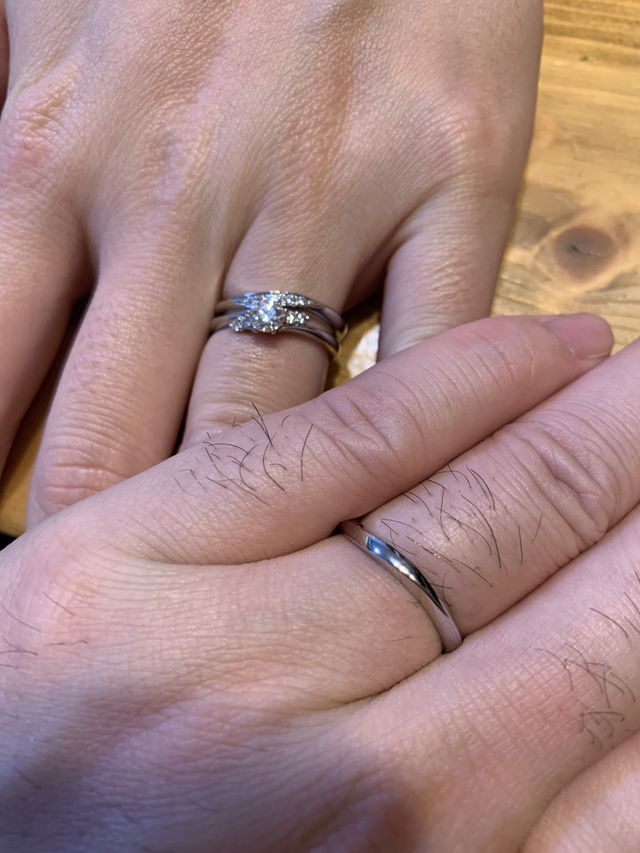 婚約者との写真です。