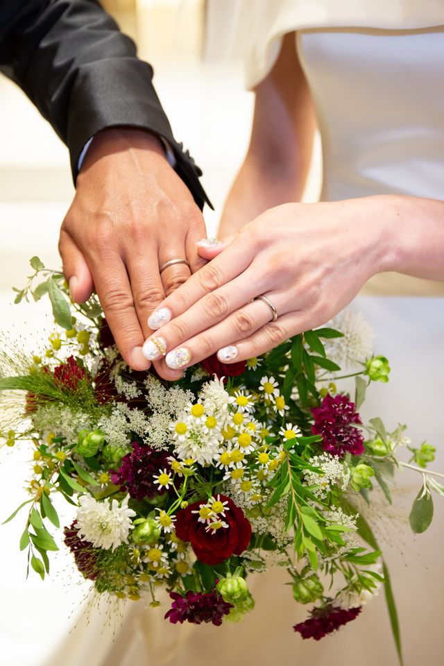 結婚式の時に着用した際の写真です。