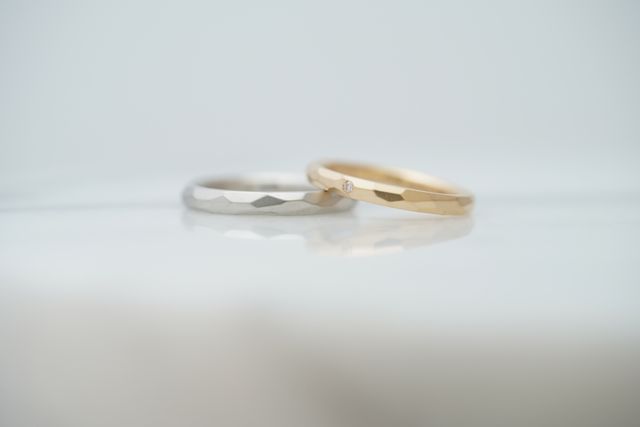 お互いの指輪を手作りしました