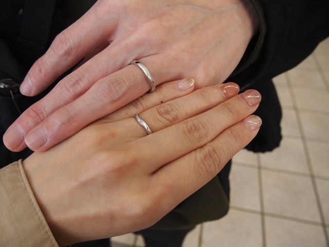 結婚指輪の着用写真