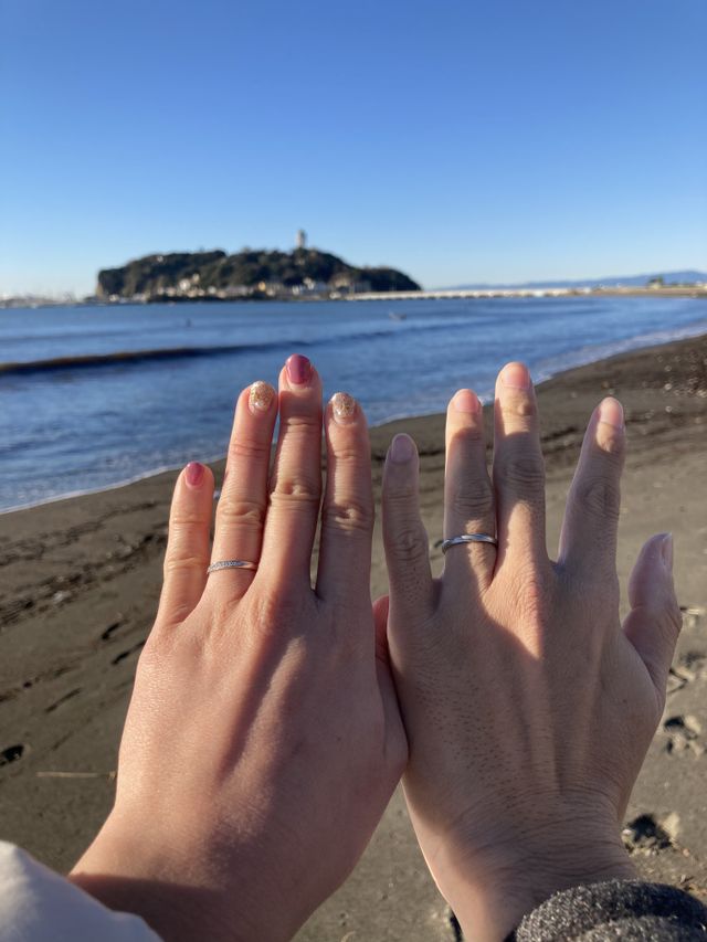 結婚指輪を旦那さんから、貰った時に写真を撮りました！
