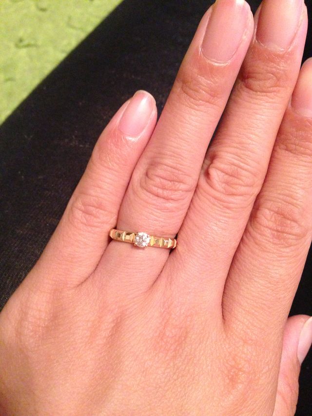 イエローゴールドとダイヤモンド