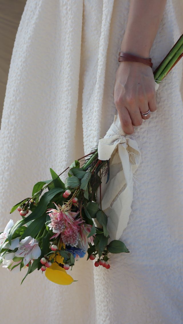 お花と一緒に。