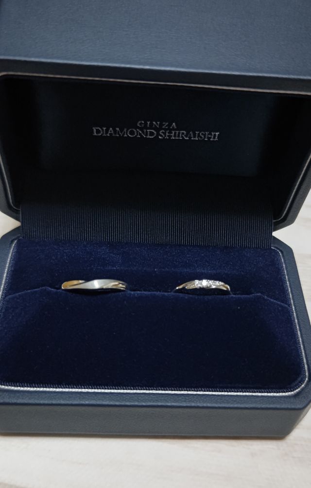 購入した結婚指輪です。