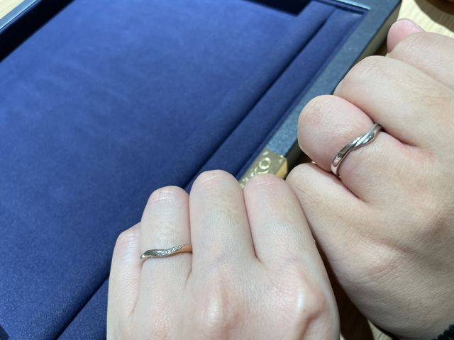 結婚指輪を決めた時の写真