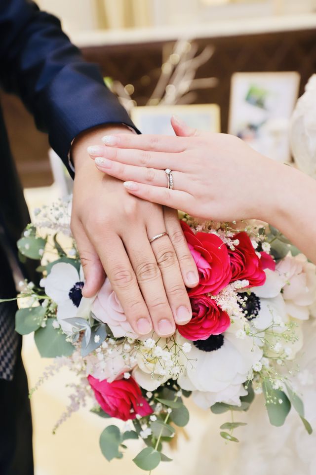 結婚式着用時。