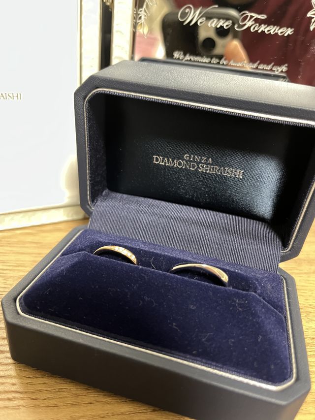 銀座ダイヤモンドシライシさんで結婚指輪を購入しました