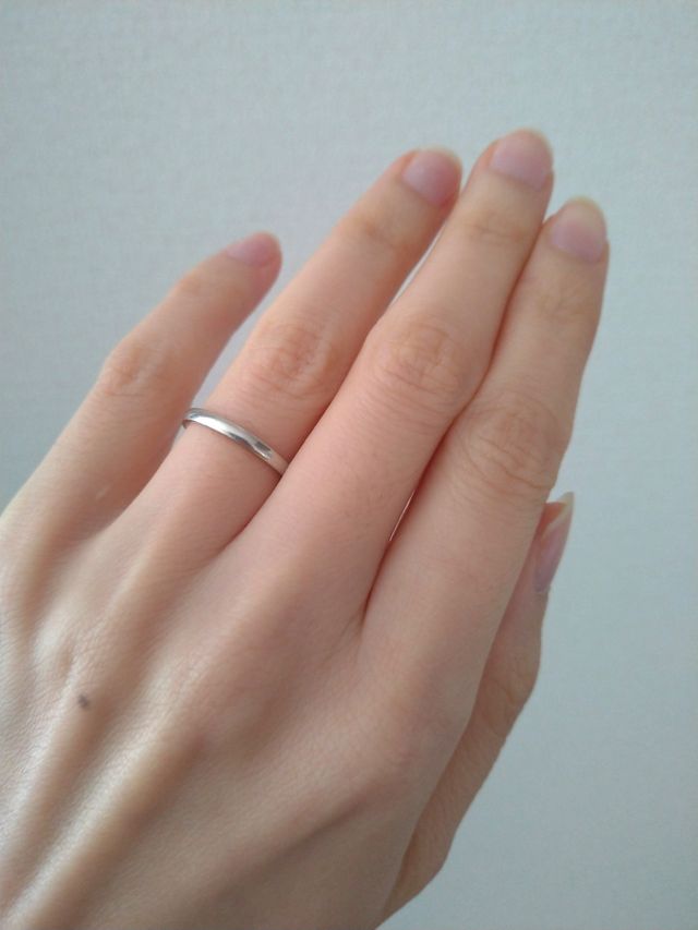 女性用に作った指輪の方です。