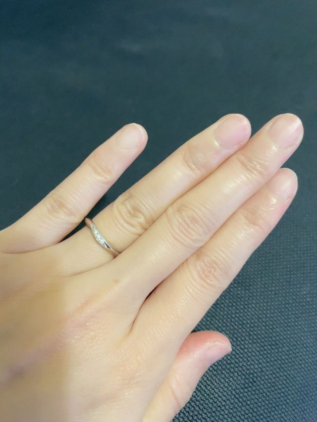 指輪の着用写真