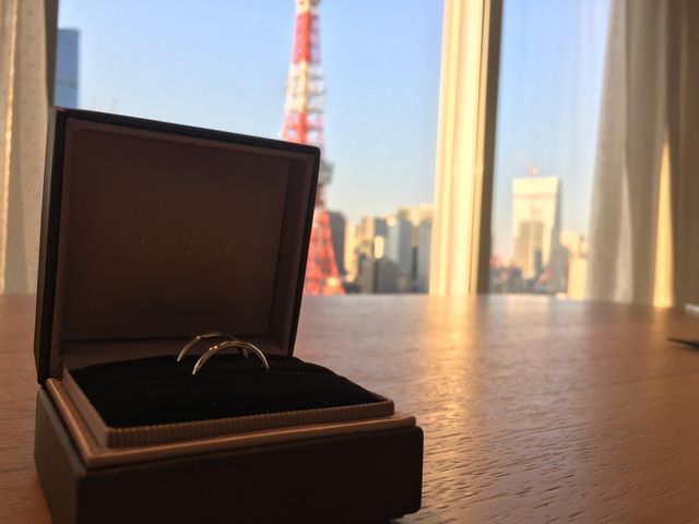 二つのリングが同じラインを持ちお揃い感を感じる