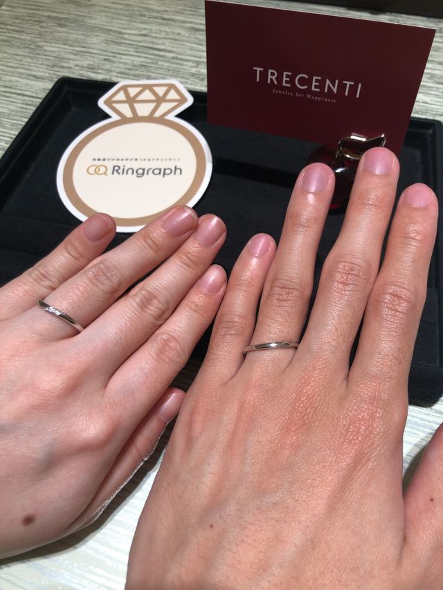 緩やかなウェーブでダイヤがとてもきれいです。