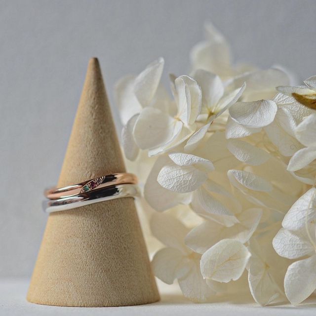 指輪の完成時に撮りました。