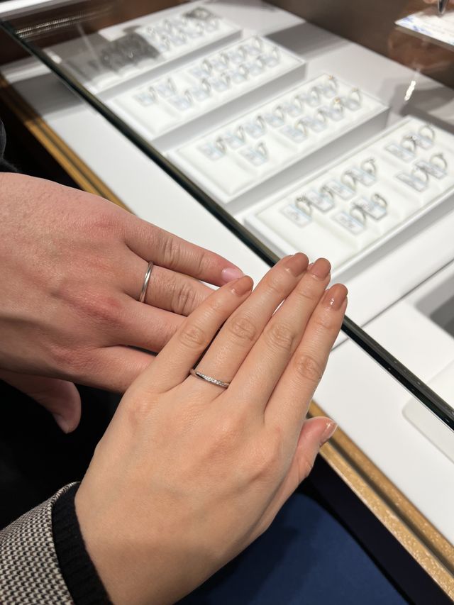結婚指輪の試着