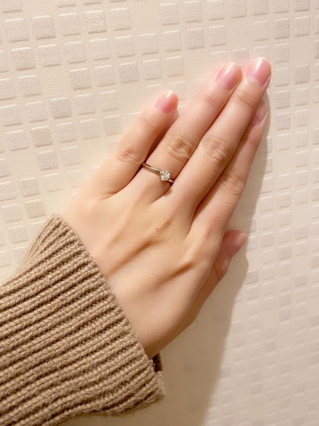婚約指輪をもらいました