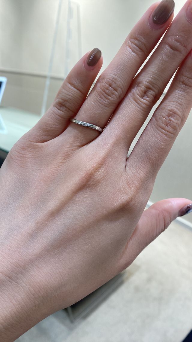 ダイヤ斜めなのが珍しく一目惚れしました♡