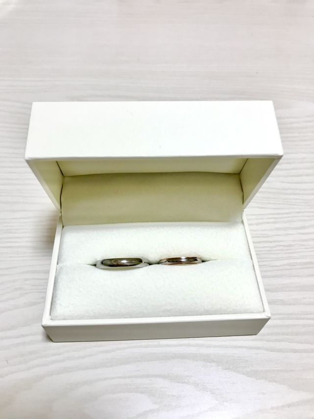 結婚指輪を作る前に無料で作っていただいた入籍指輪