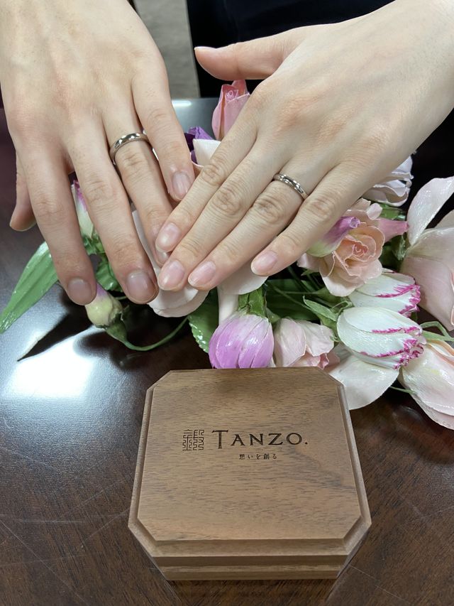 完成した結婚指輪