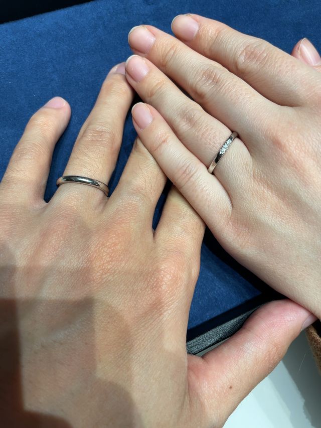 ストレートでダイヤ3石