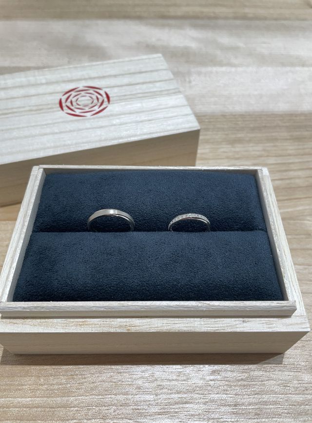 結婚指輪に時結のシャンパンゴールドを購入しました。最高でした