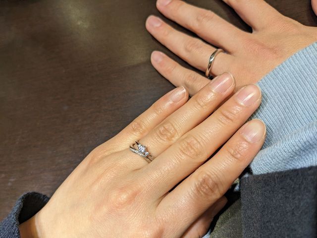 指輪着用時の写真です