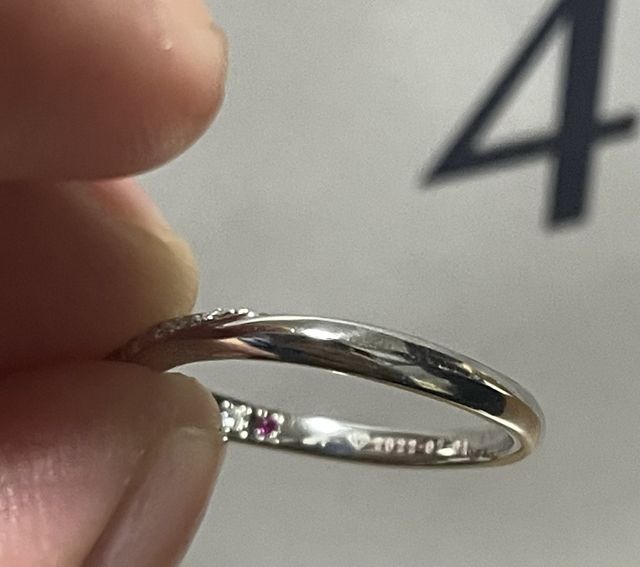 指輪の内側です。