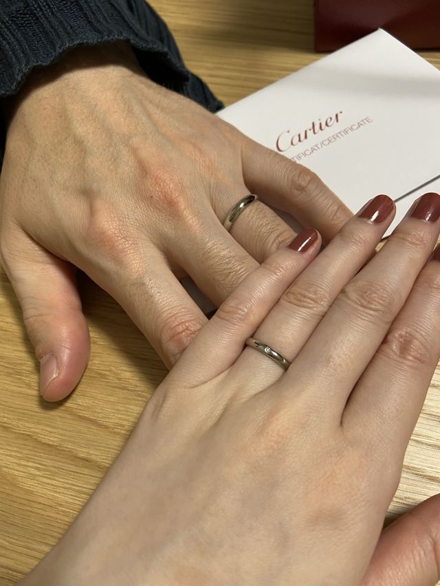 受取後、自宅にて主人と