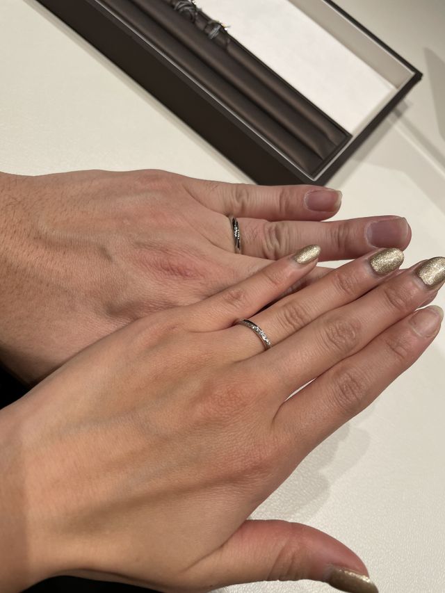 2人で違うデザインのものを選びました