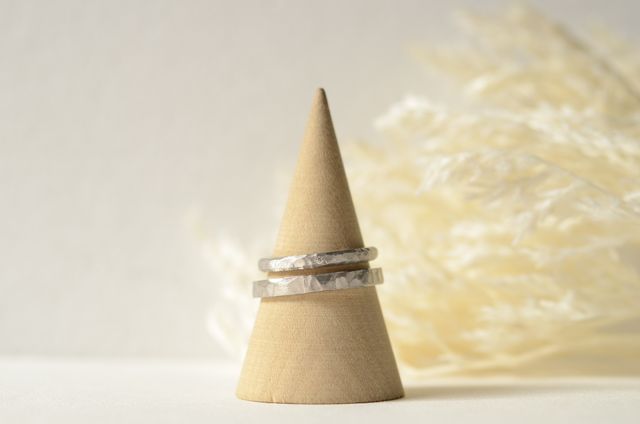 完成した指輪の写真