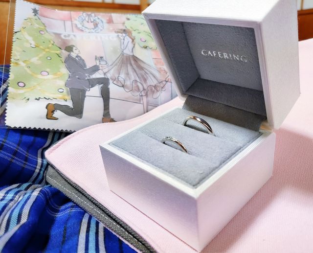 12月に購入したためクリスマスデザインのクロスがつきました。