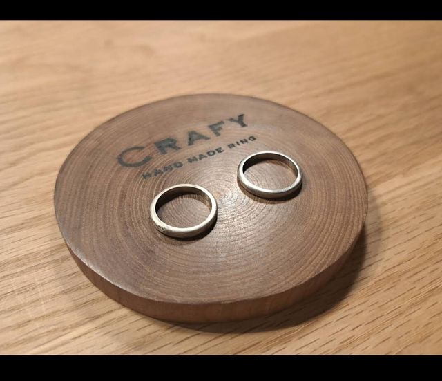 金属加工コースで作った、結婚指輪です！