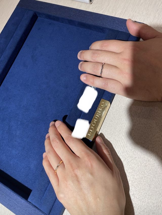 購入が決まり、試着した時の撮影。